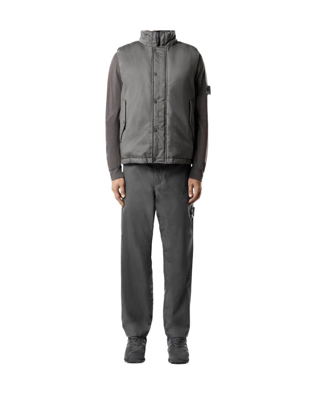 Stone Island Gray Regular-Fit Chino Trousers With Natural Weather Protection for men