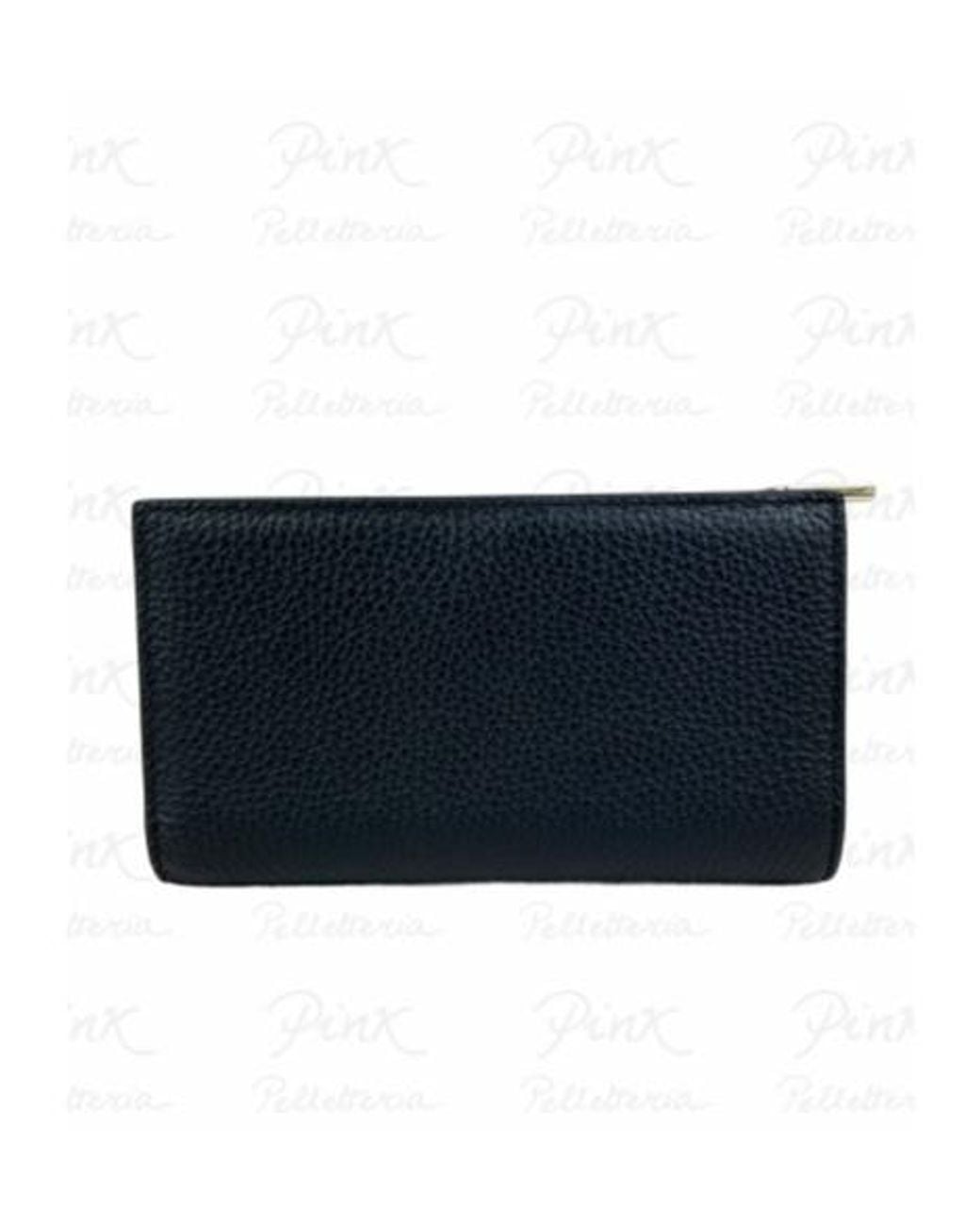 Coccinelle Black Logo Lettering Zipped Wallet
