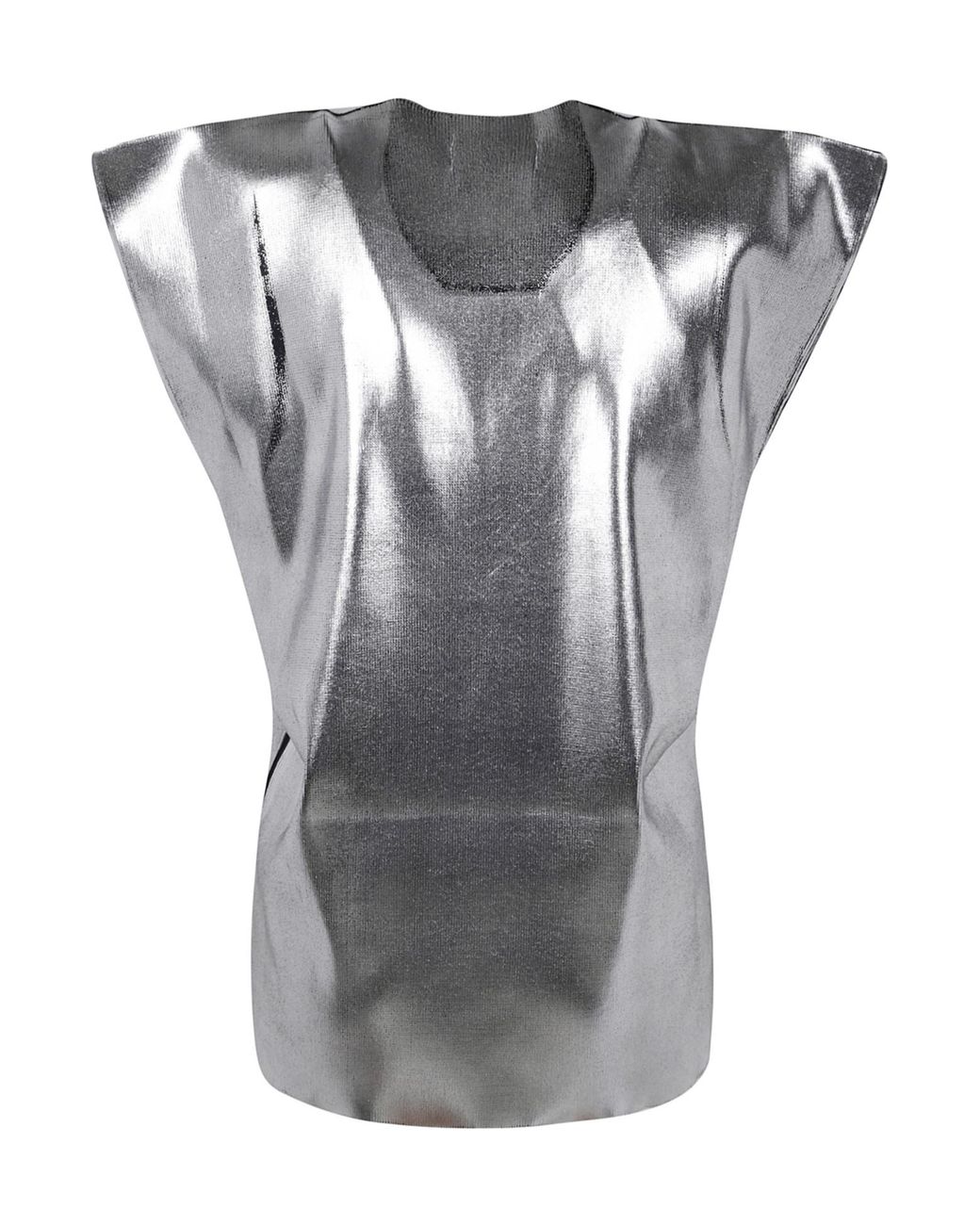 Junya Watanabe Gray Metallic-Effect Knitted Top