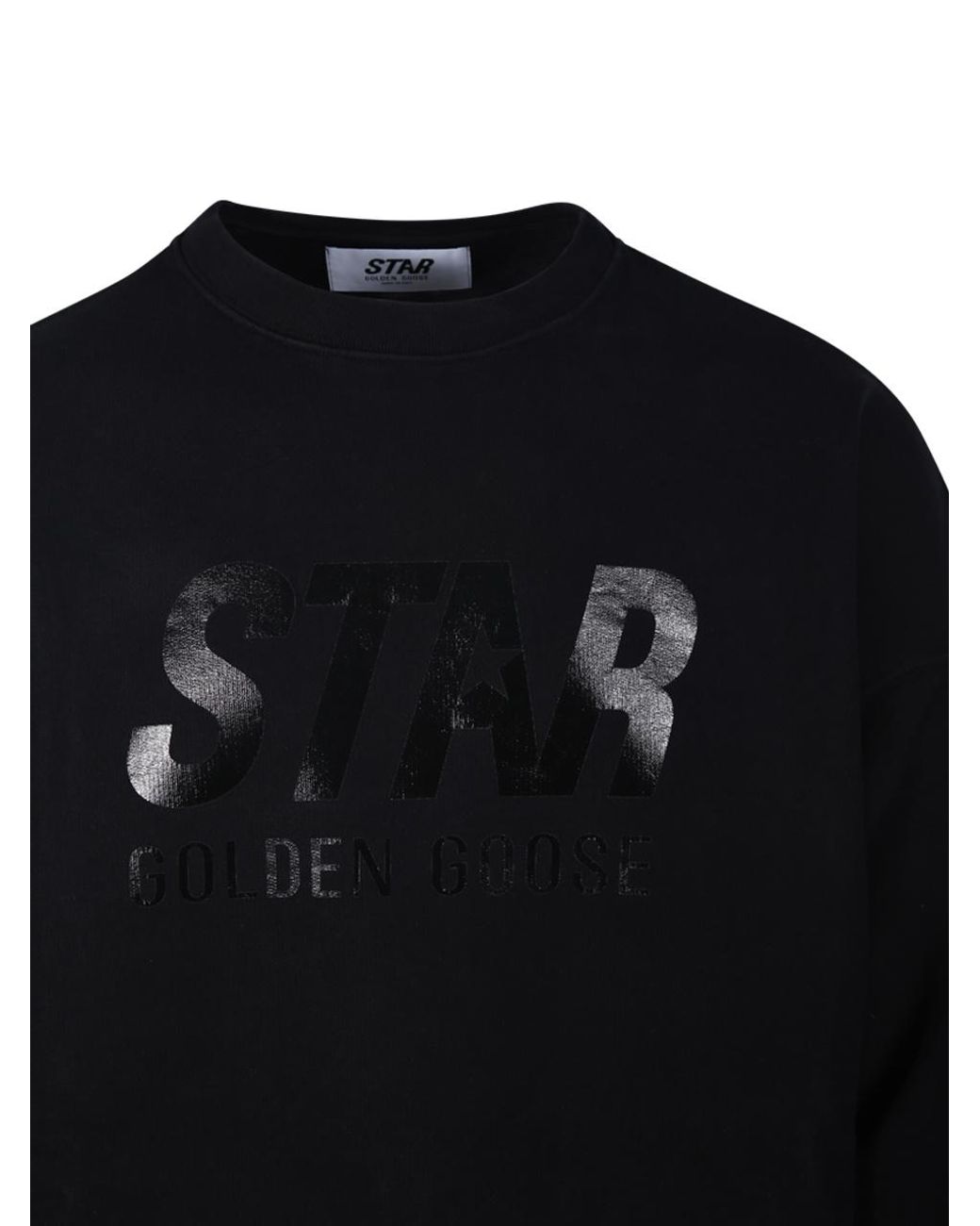 Golden Goose Deluxe Brand Blue Logo Printed Crewneck Sweatshirt for men