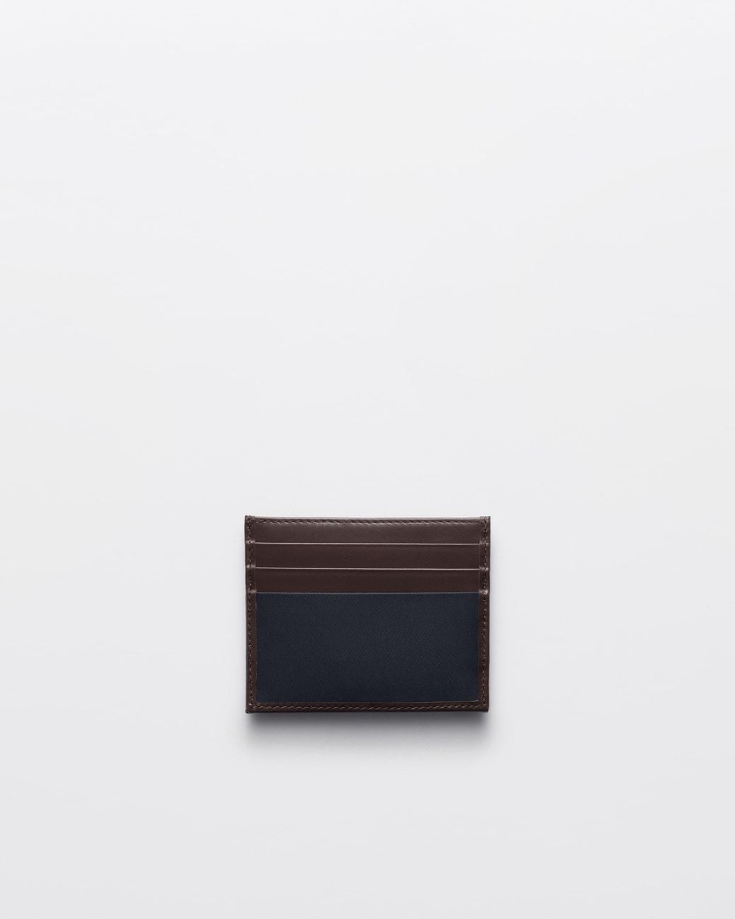 Prada Blue Triangle-Logo Two-Toned Cardholder for men