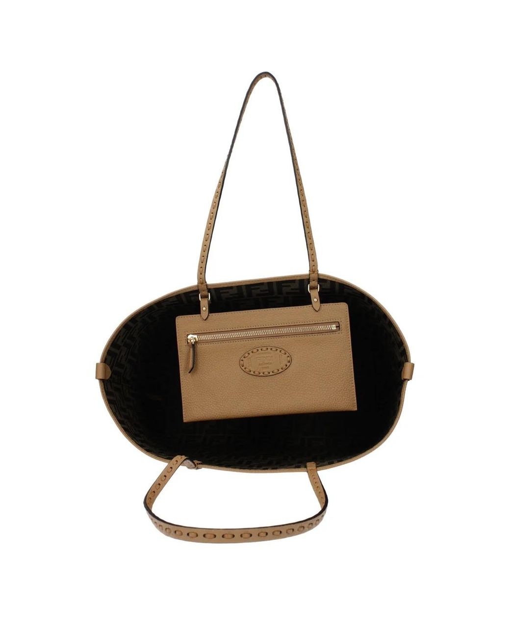 Fendi Metallic Roll Medium Tote Bag