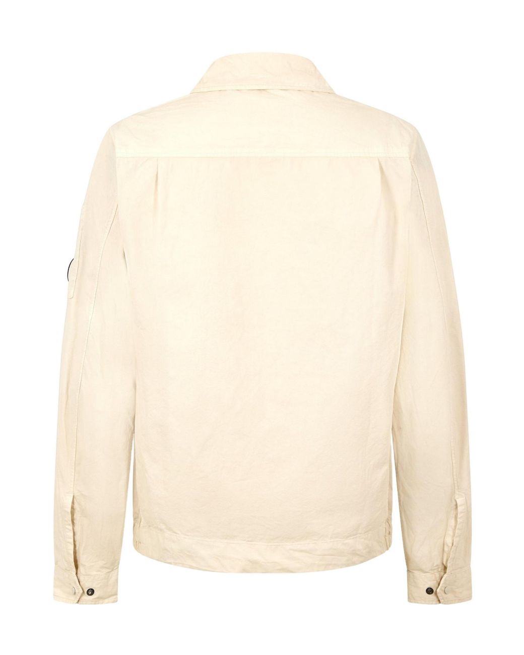 C P Company Natural Zip-Up Shirt Jacket With Collar for men