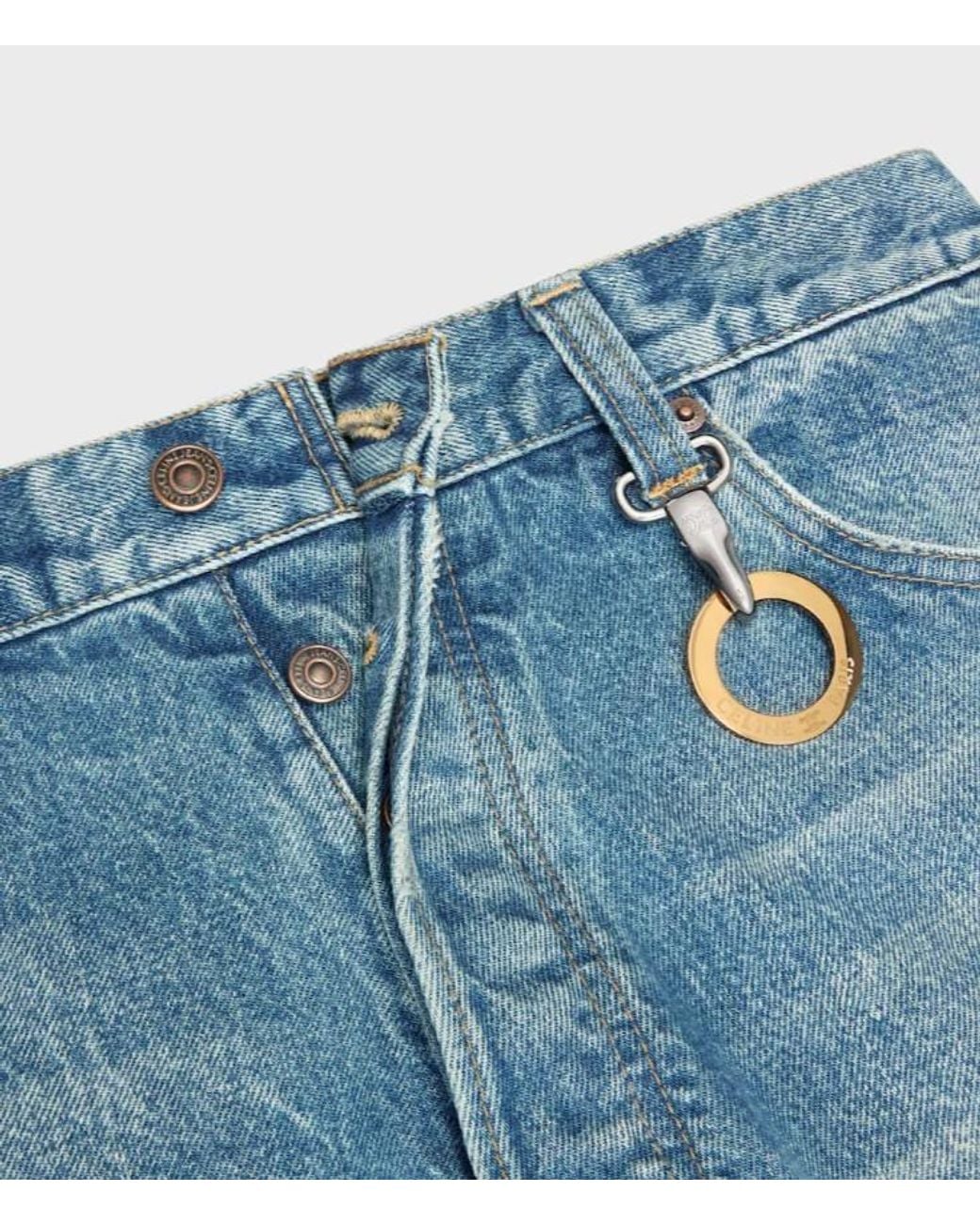 Céline Blue Wide Leg Jeans 001 for men