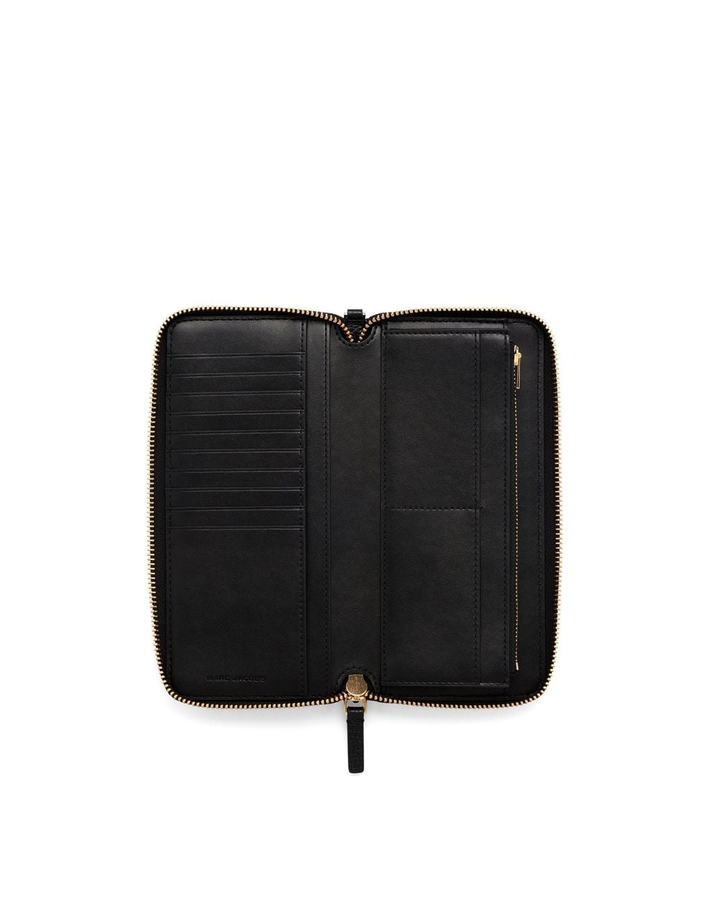 Marc Jacobs Black Fullleather Zip Wallet