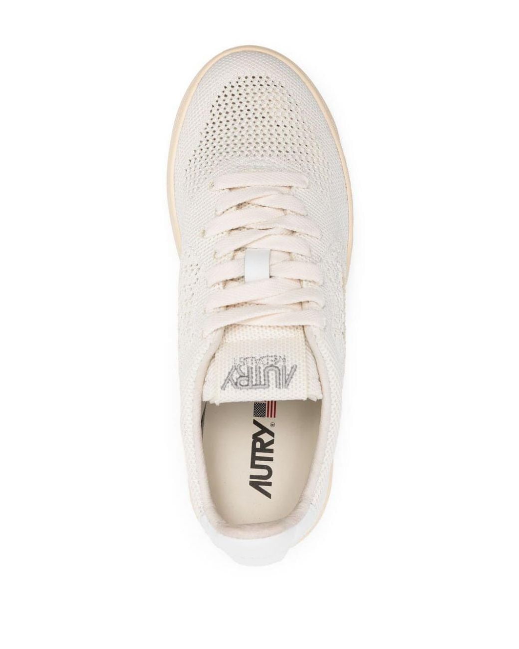Autry White Easeknit Low-Top Sneakers