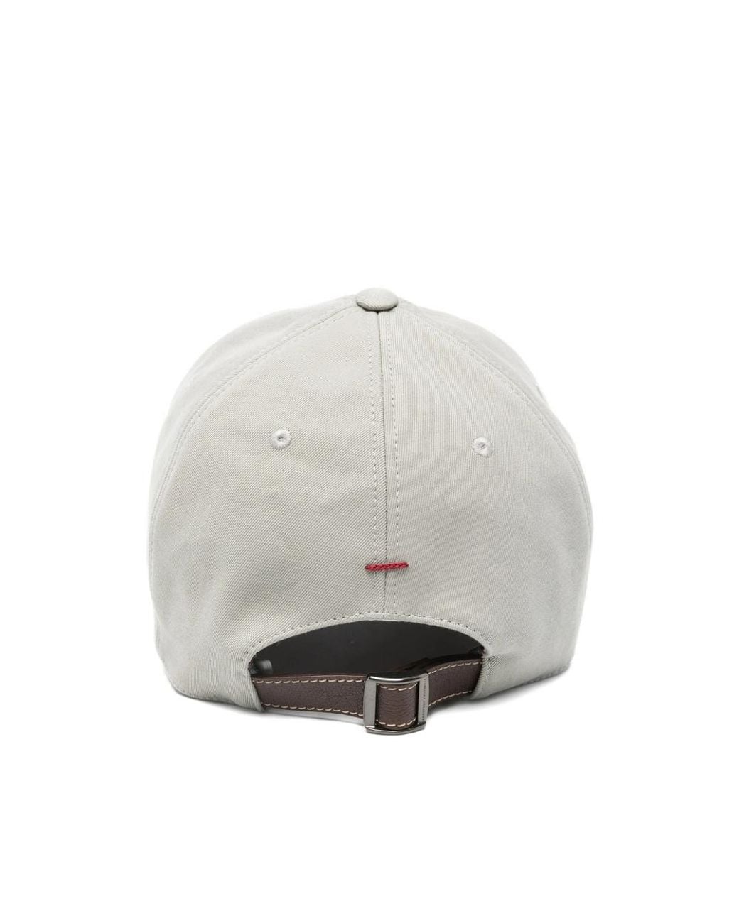 Brunello Cucinelli White Logo-Embroidered Baseball Hat for men