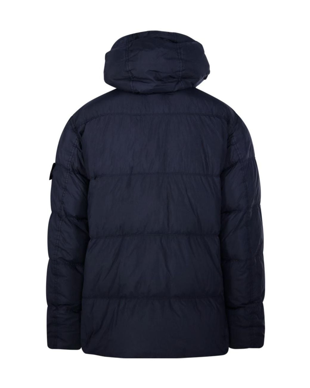 Stone Island Blue Hooded Puffer Jacket for men