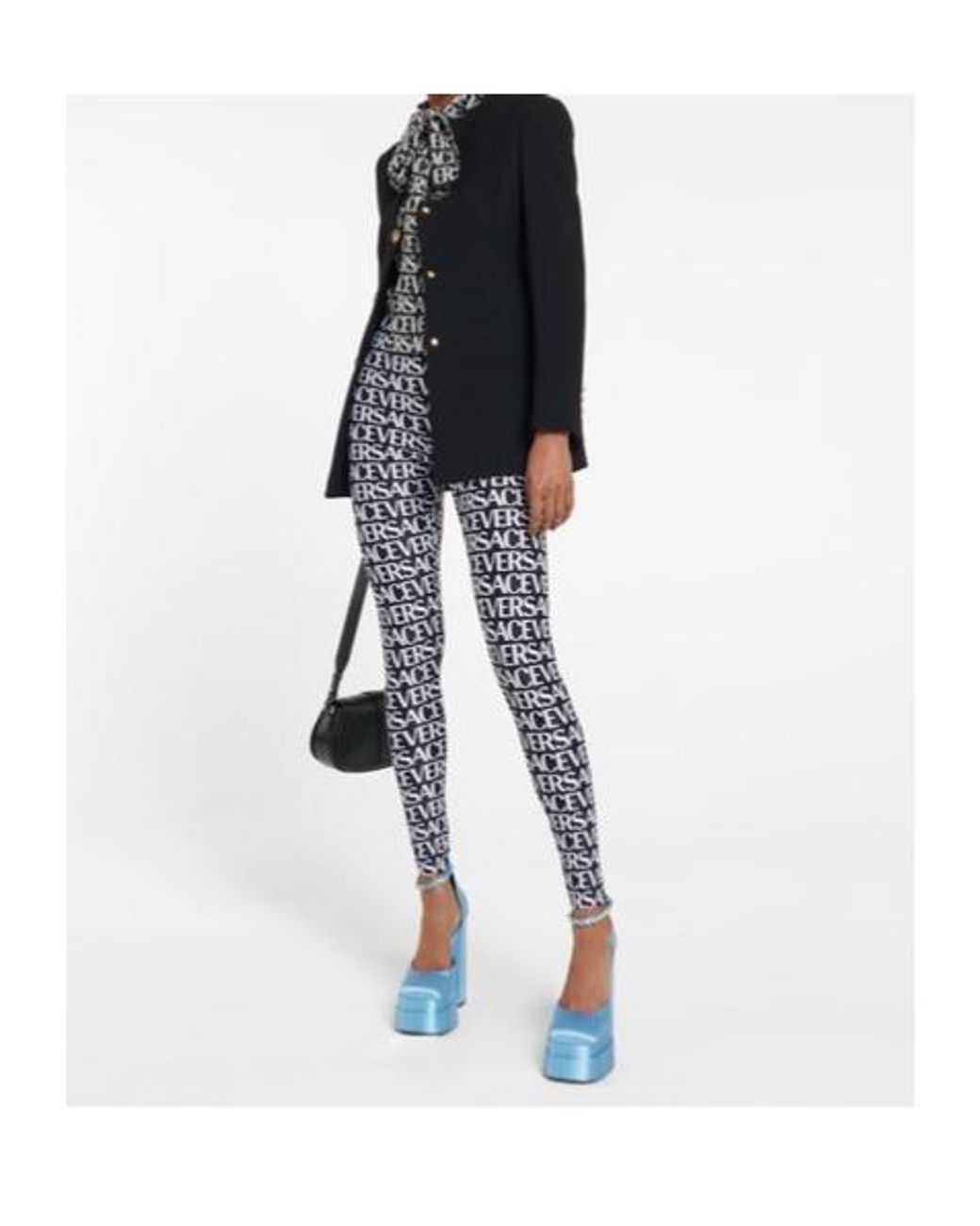 Versace Blue Medusa Aevitas Platform Heels