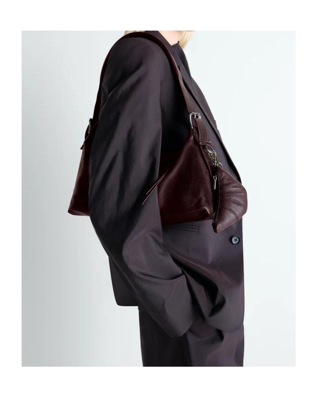 Lemaire Brown Belted Baguette Shoulder Bag