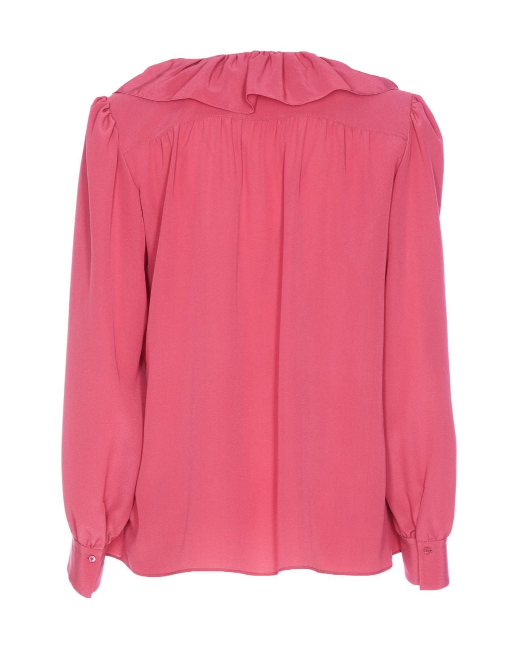 Chloé Pink Chloé Ruffle Detailed Long-Sleeve Top