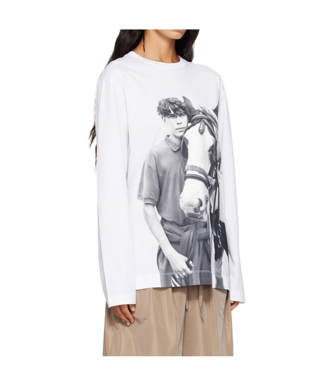 Simone Rocha Gray Printed T-Shirt