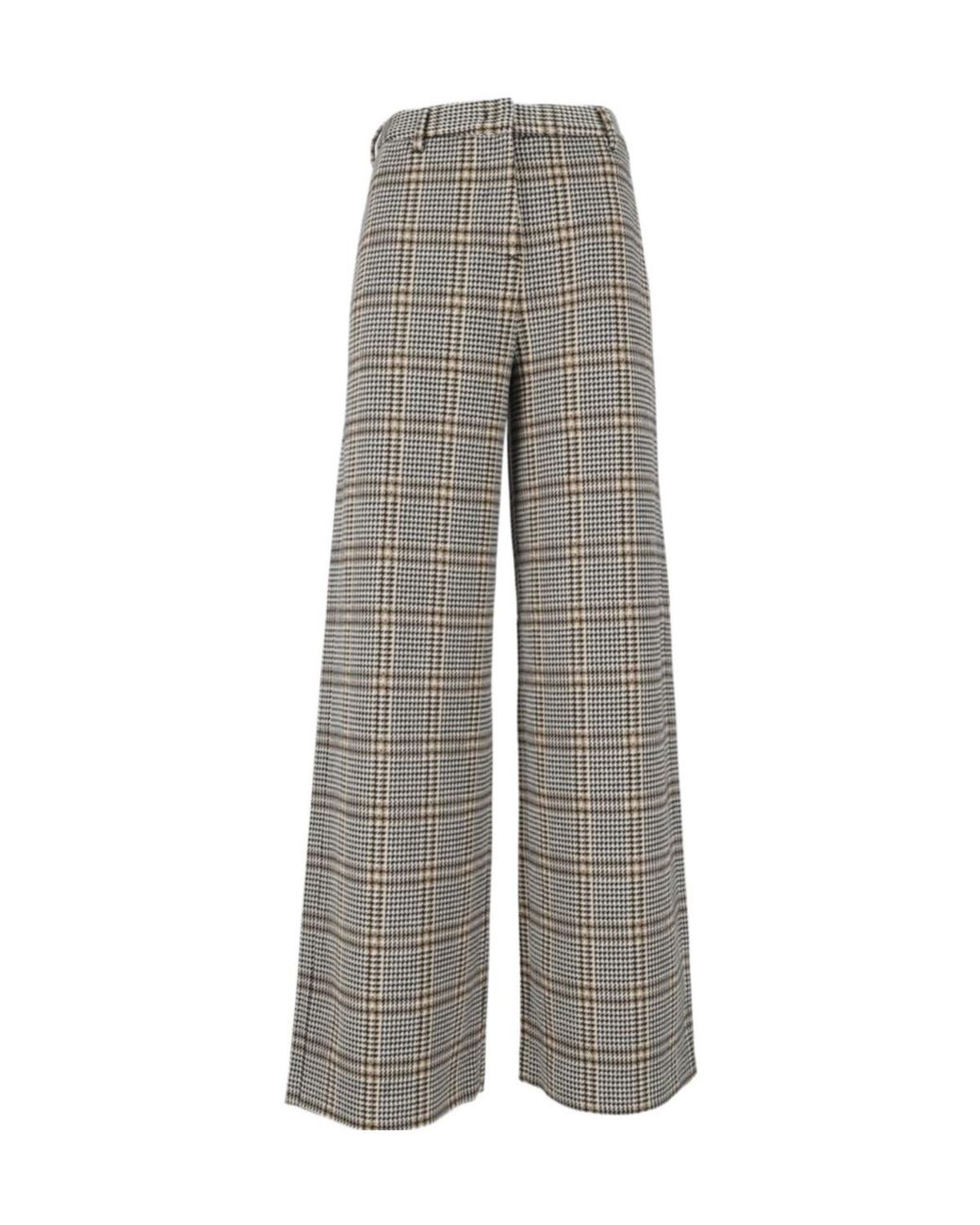 Fabiana Filippi Gray Check Jersey Trousers