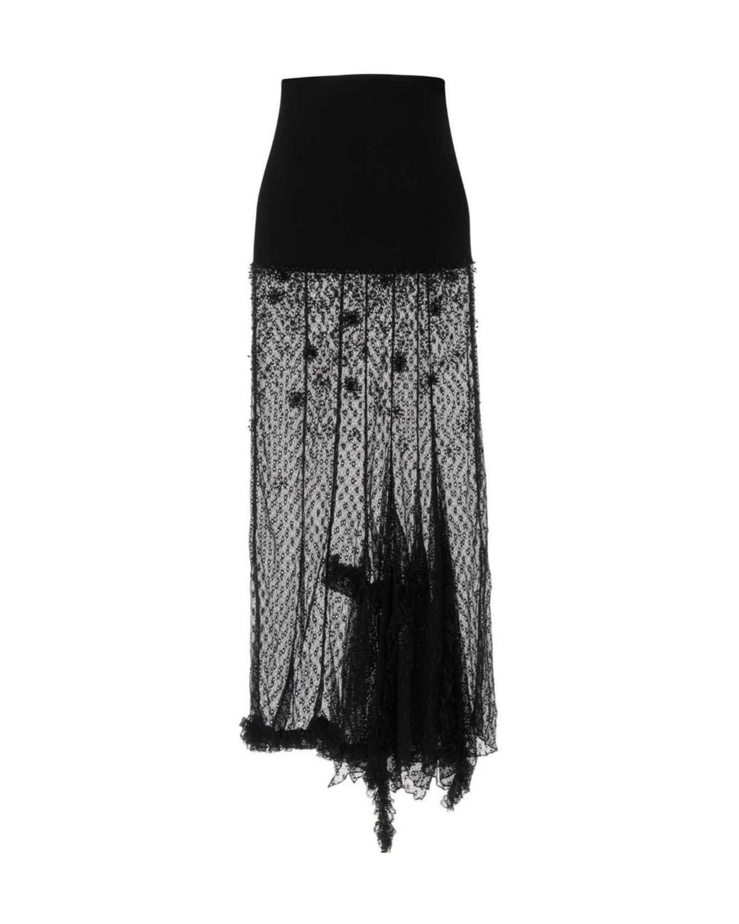 Isabel Marant Black Loana Sheer Lace Skirt