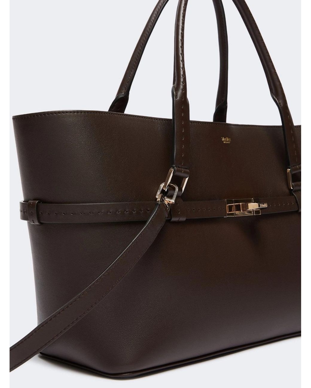 Max Mara Black Smooth Leather Handbag