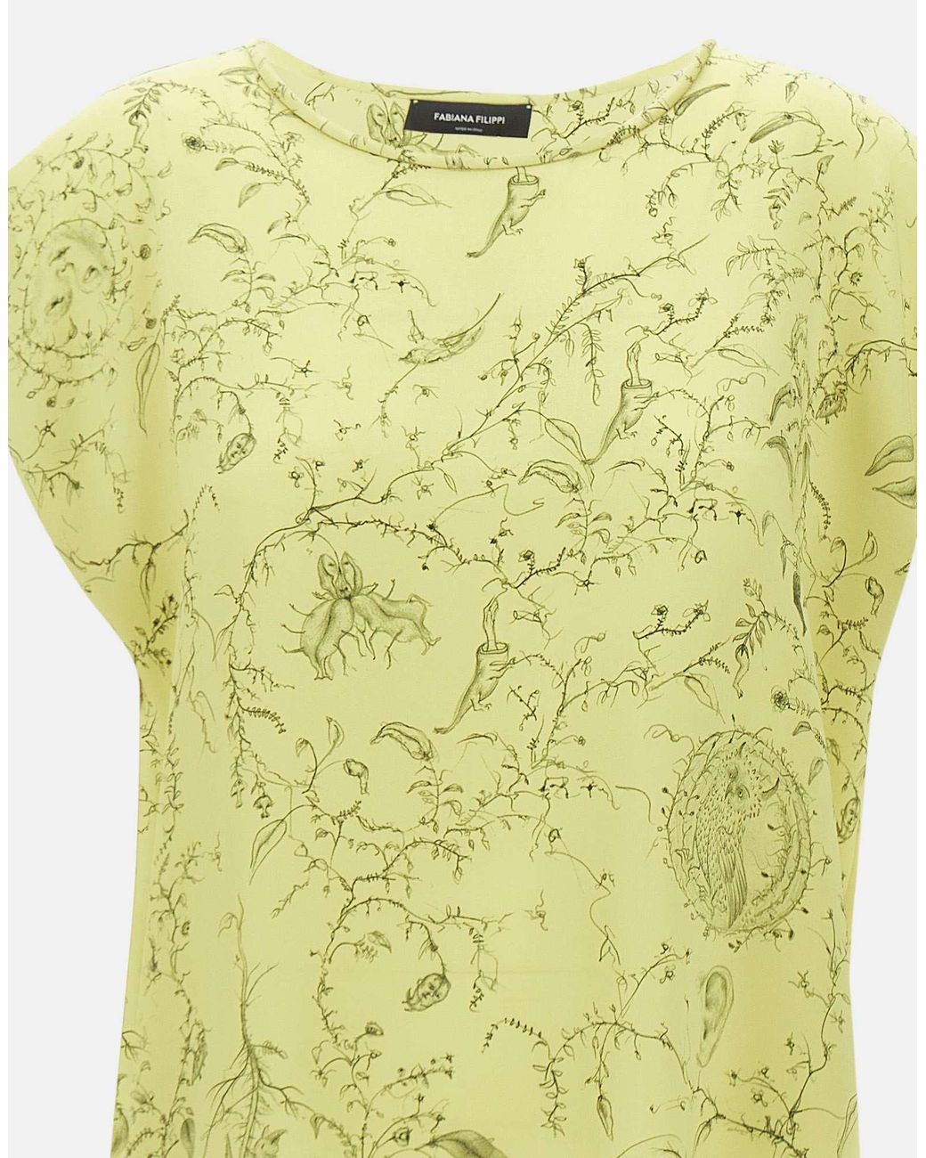 Fabiana Filippi Yellow Patterned T-Shirt