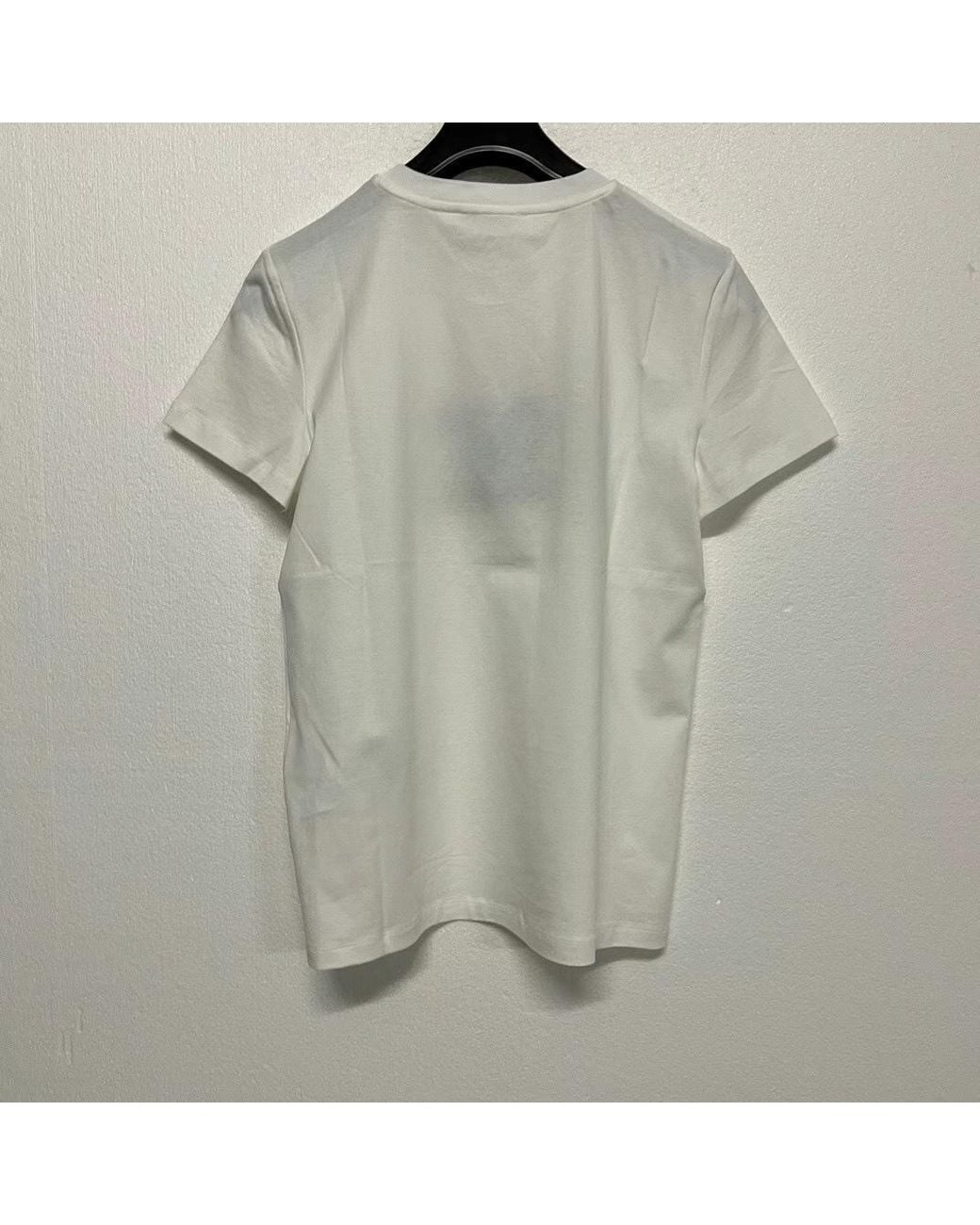 Max Mara White Logo Embroidered T-Shirt