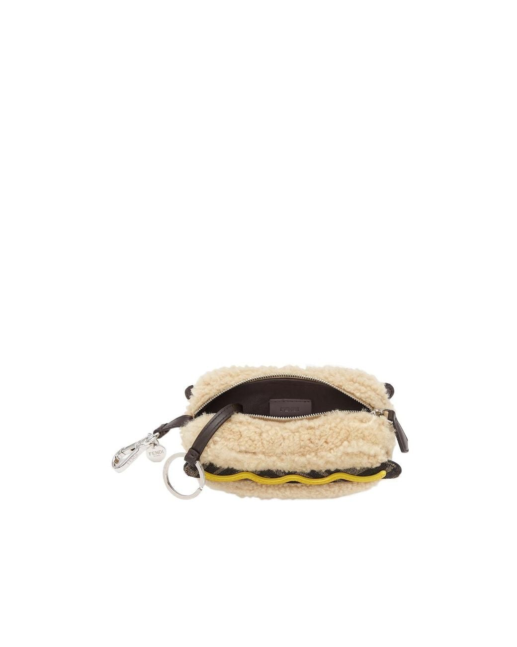 Fendi Metallic Sheepskin And Ff Jacquard Charm for men