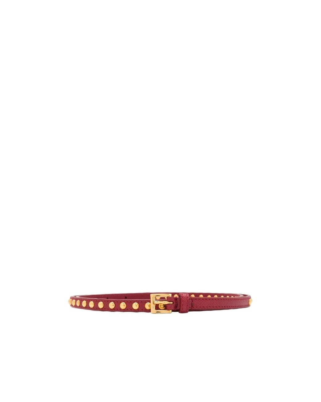 Prada White Metal Buckle Belt