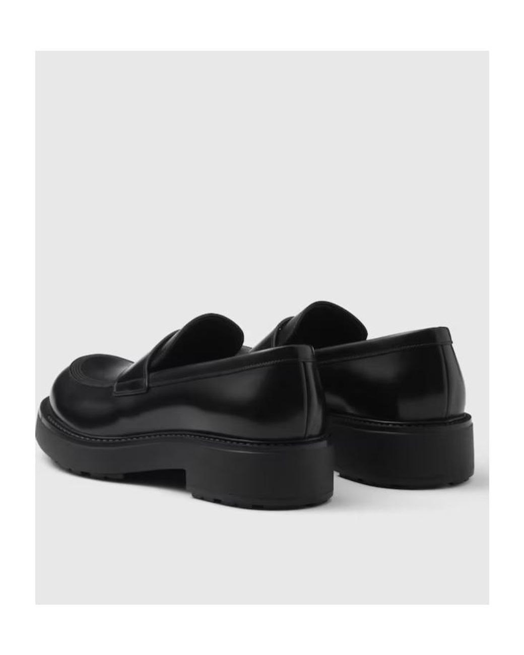 Prada Black Logo Details Loafers for men