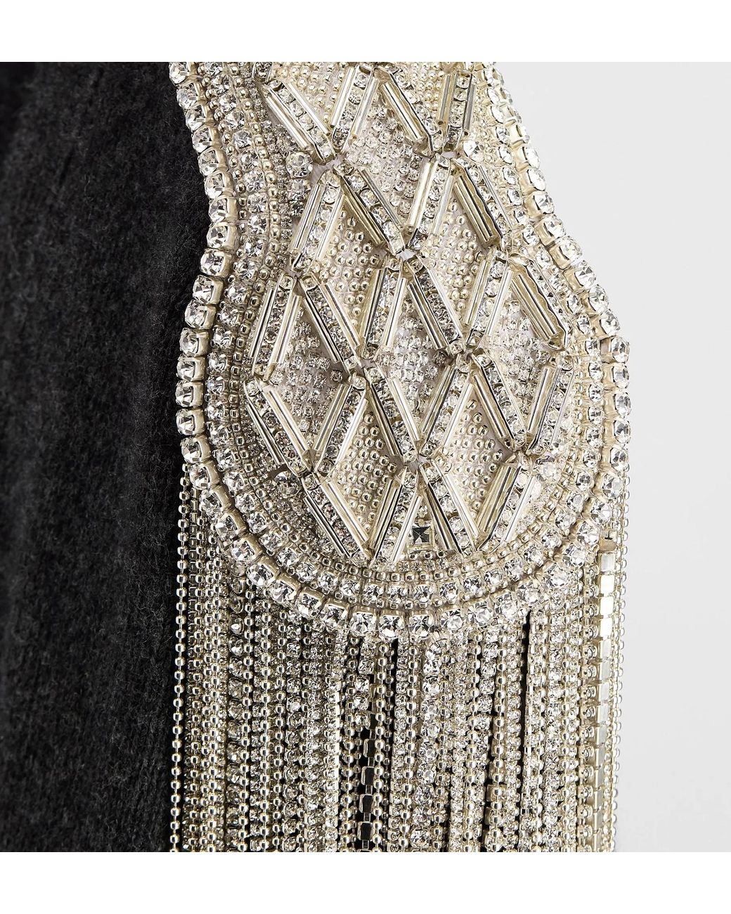 Dior Black Oversized Cardigan With Embroidered Epaulets