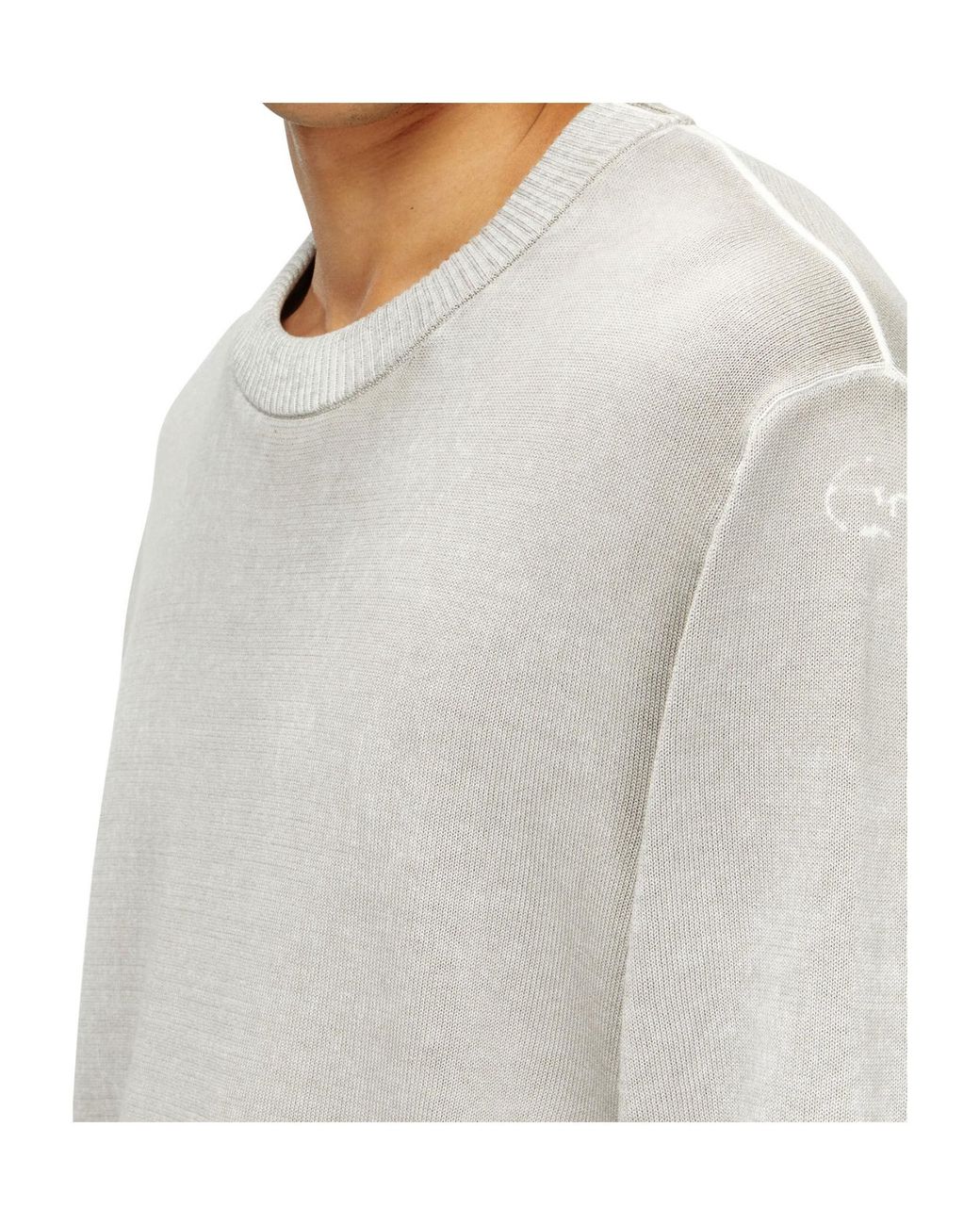 DIESEL White K-Larence-B Reverse-Printed Jumper for men