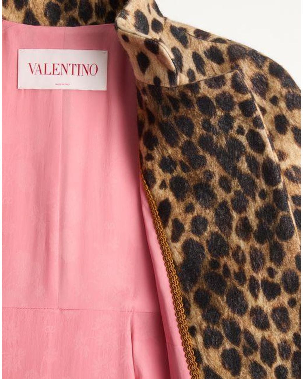 Valentino Natural Jaguar Spots Leopard Printed Coat