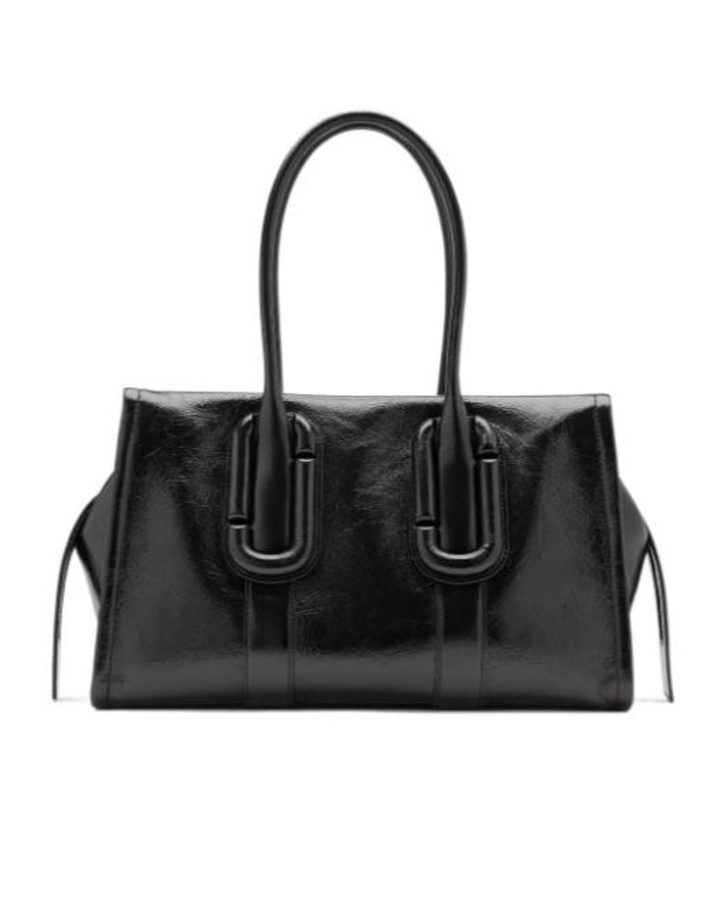Marc Jacobs Black Top Handle Leather Tote Bag