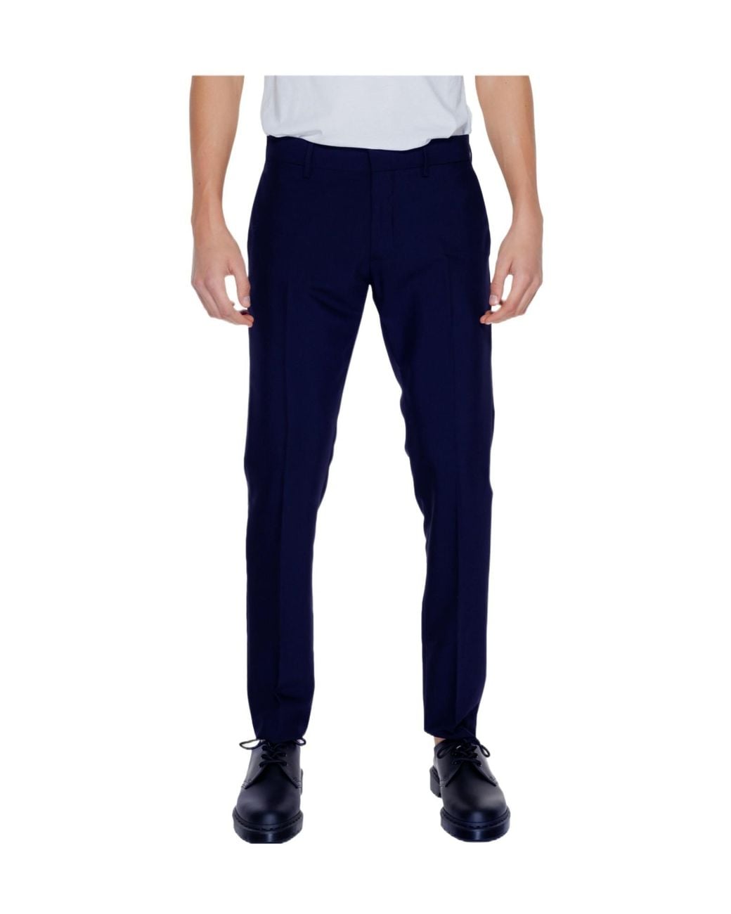 Antony Morato Blue Casual Pants With Belt Loops for men