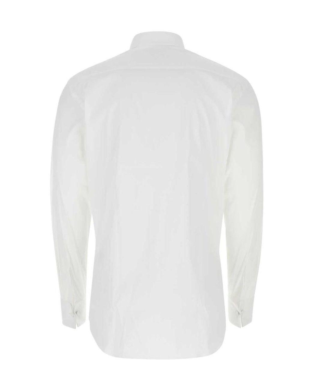 Prada White Buttoned Long-Sleeved Shirt for men