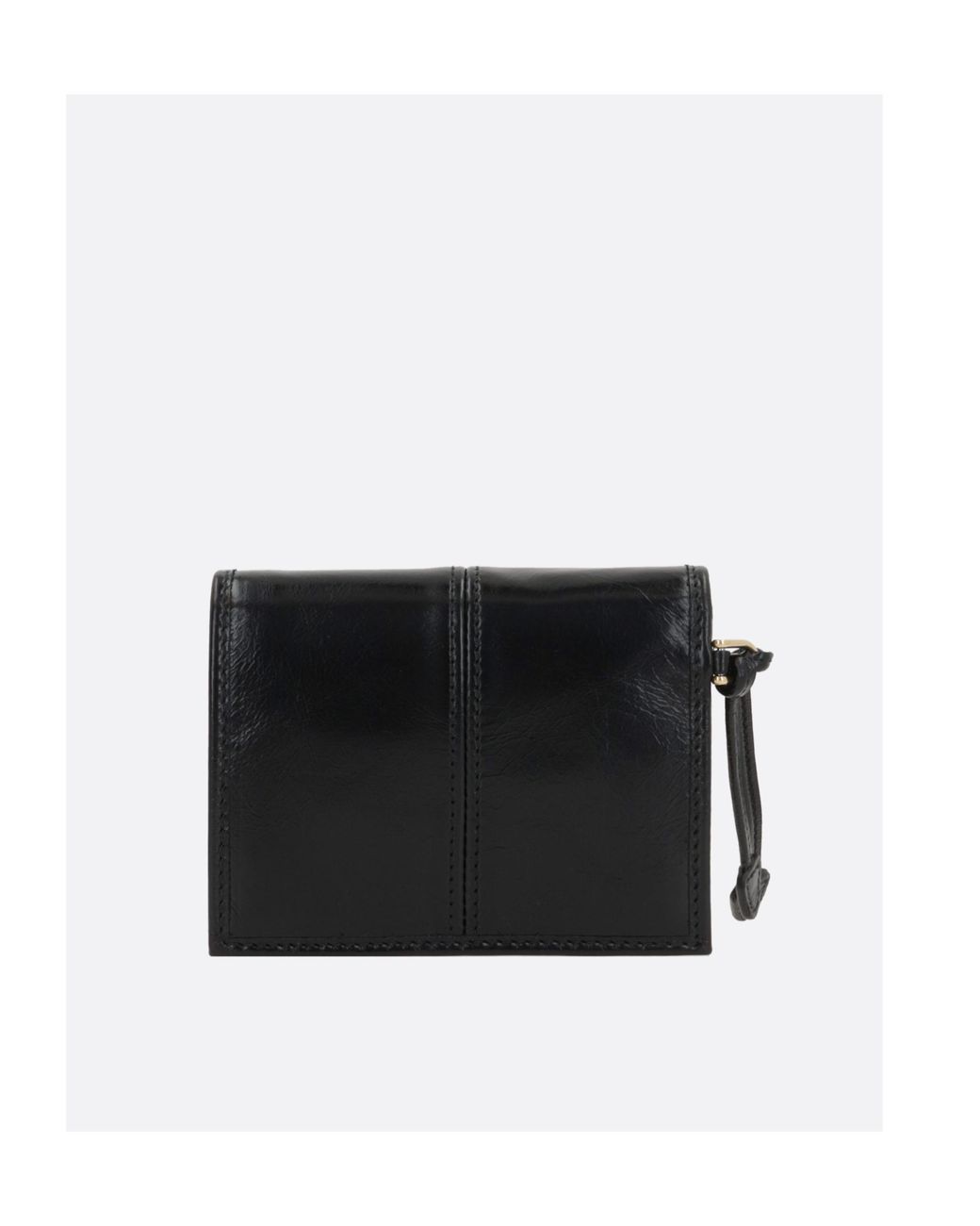 Prada Black Triangle-Logo Bi-Fold Wallet