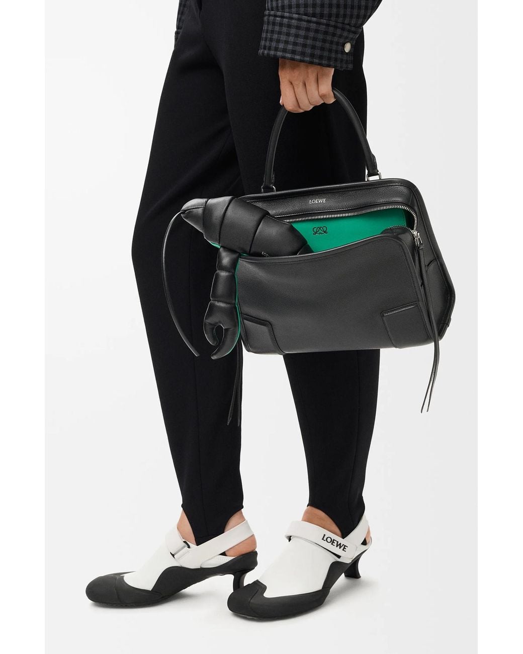 Loewe Black Medium Amazona 180 Lazy Crab Shoulder Bag