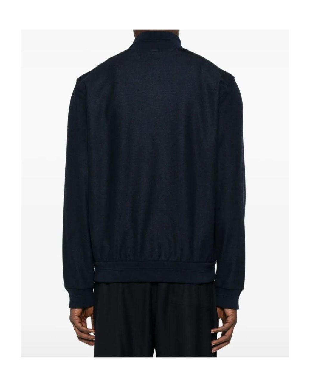 Herno Blue Press-Stud Bomber Jacket for men