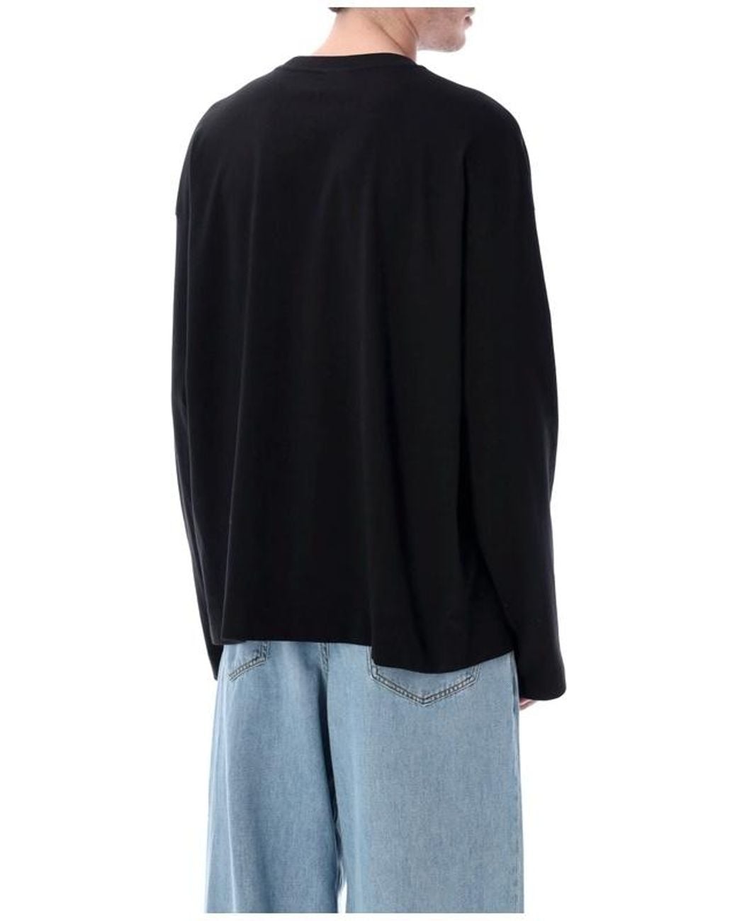 Dries Van Noten Blue Long-Sleeved T-Shirt for men
