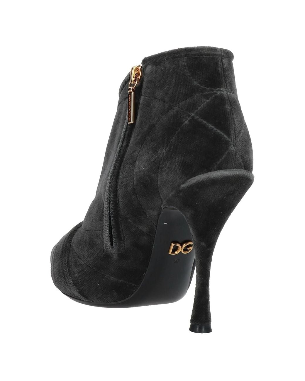 Dolce & Gabbana Black Pointed-Toe Suede Ankle Boots