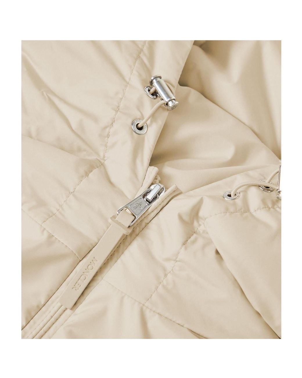 Moncler White Hooded Windproof Jacket for men