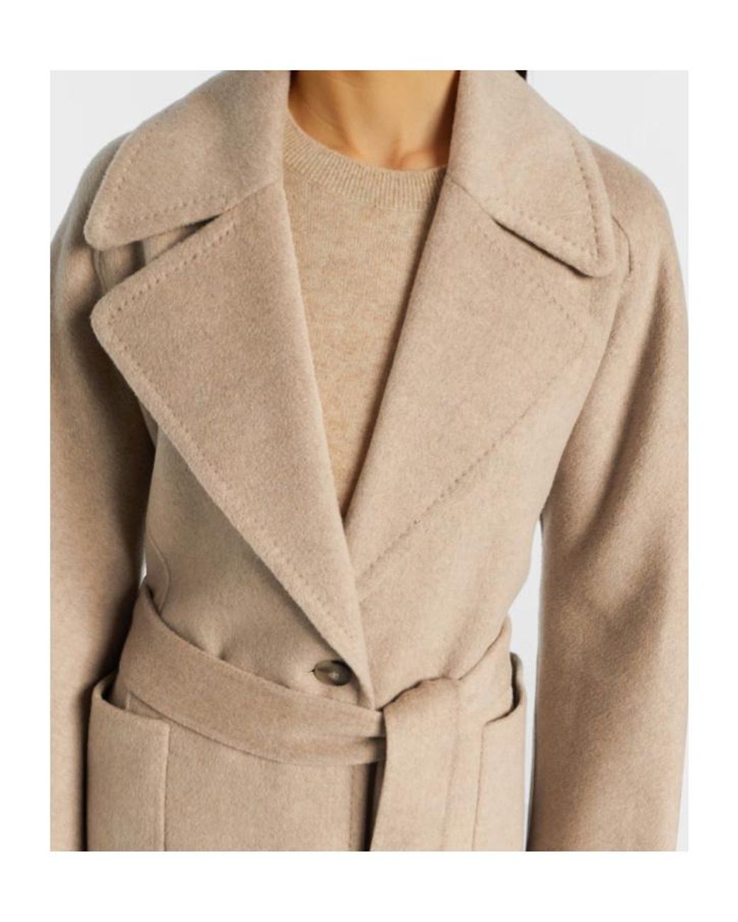 Joseph Natural Spencer Wool And Cashmere Coat