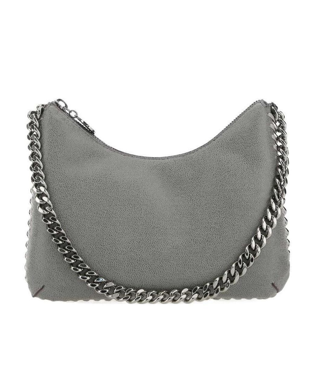Stella McCartney Gray Mini Falabella Zip Shoulder Bag