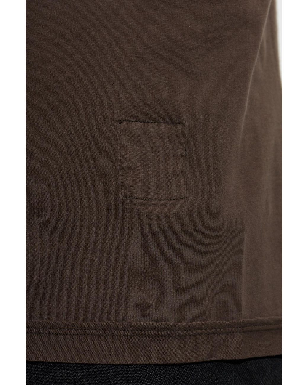 Rick Owens Brown Central-Seam Short-Sleeve T-Shirt for men