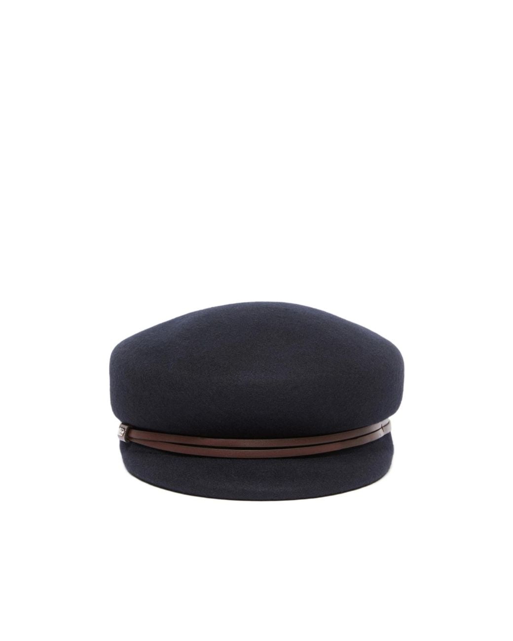 Weekend by Maxmara Blue Felt Trimmed Oval Hat
