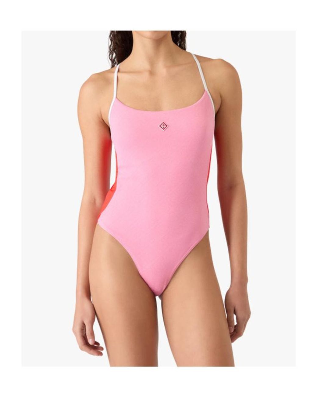 Casablanca Pink Monogram Swimsuit