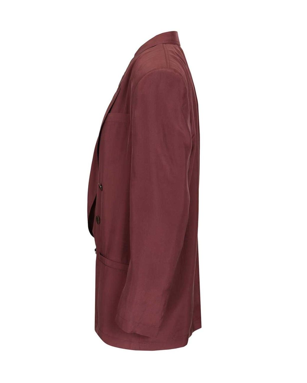 Saint Laurent Purple Double-Breasted Long-Sleeved Jacket