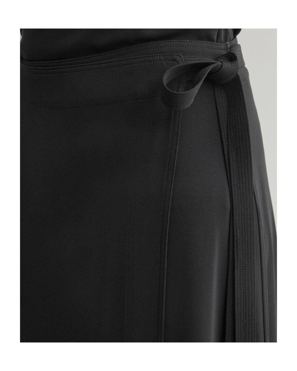 Totême Black Fringed Knit Skirt