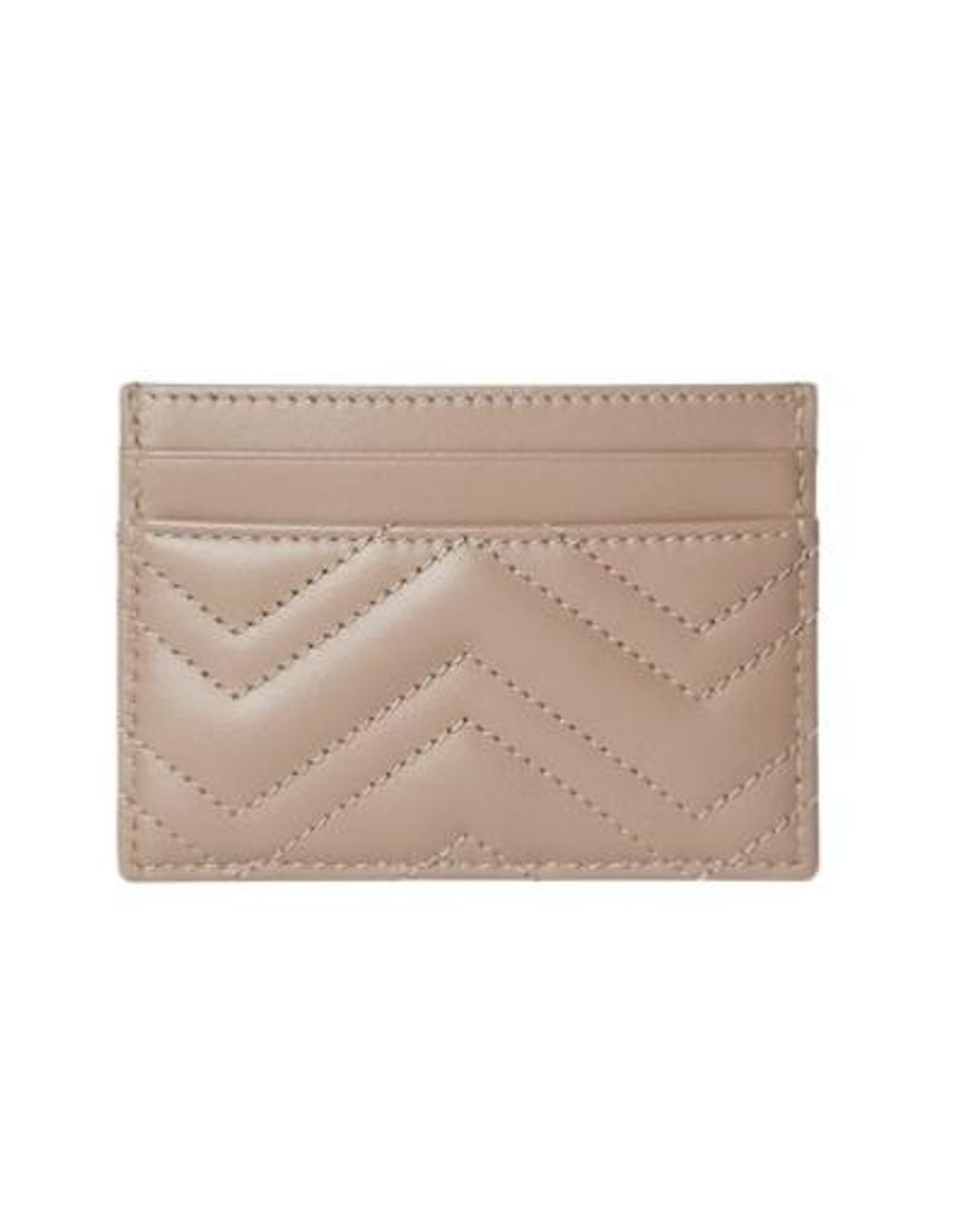 Gucci Natural Gg Marmont Card Case