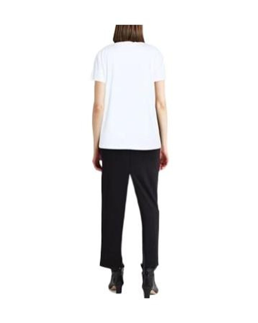 Max Mara White Crew-Neck Short-Sleeve T-Shirt