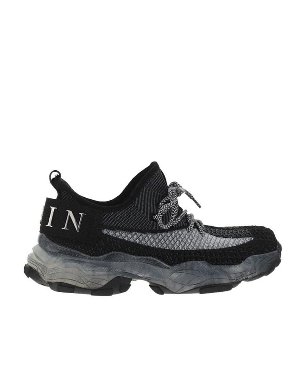 Philipp Plein Black Iconic Plein Low-Top Sneakers for men