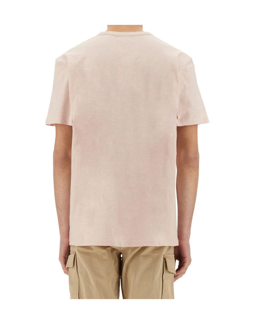 Woolrich Natural Logo-Embroidered Crewneck T-Shirt for men