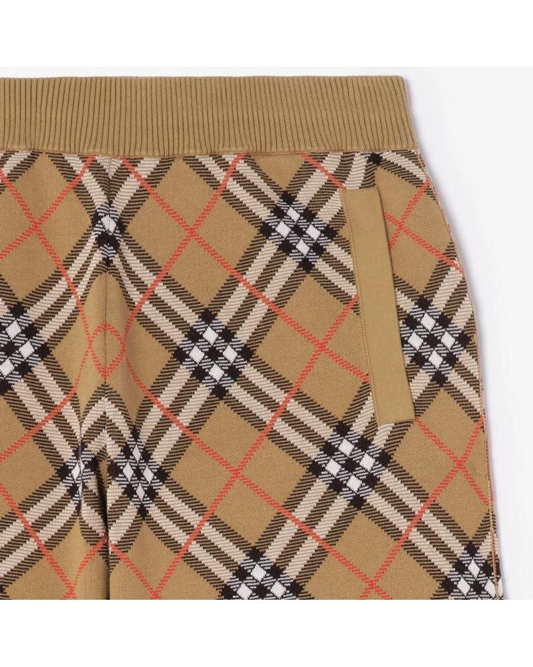 Burberry Metallic Apos;S Gawain Check Cotton-Blend Shorts for men