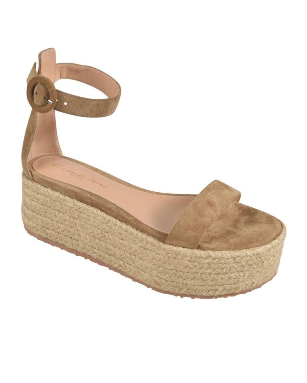 Gianvito Rossi Metallic Seville Open-Toe Espadrilles