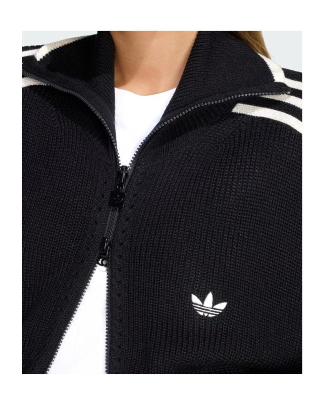 Adidas Originals Black Adidas Zip-Up Knit Track Jacket